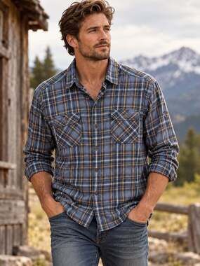 Kuhl Cotton Fall Soft Outdoor L Sleeve Button Up Rugged Shirt. Mens Large